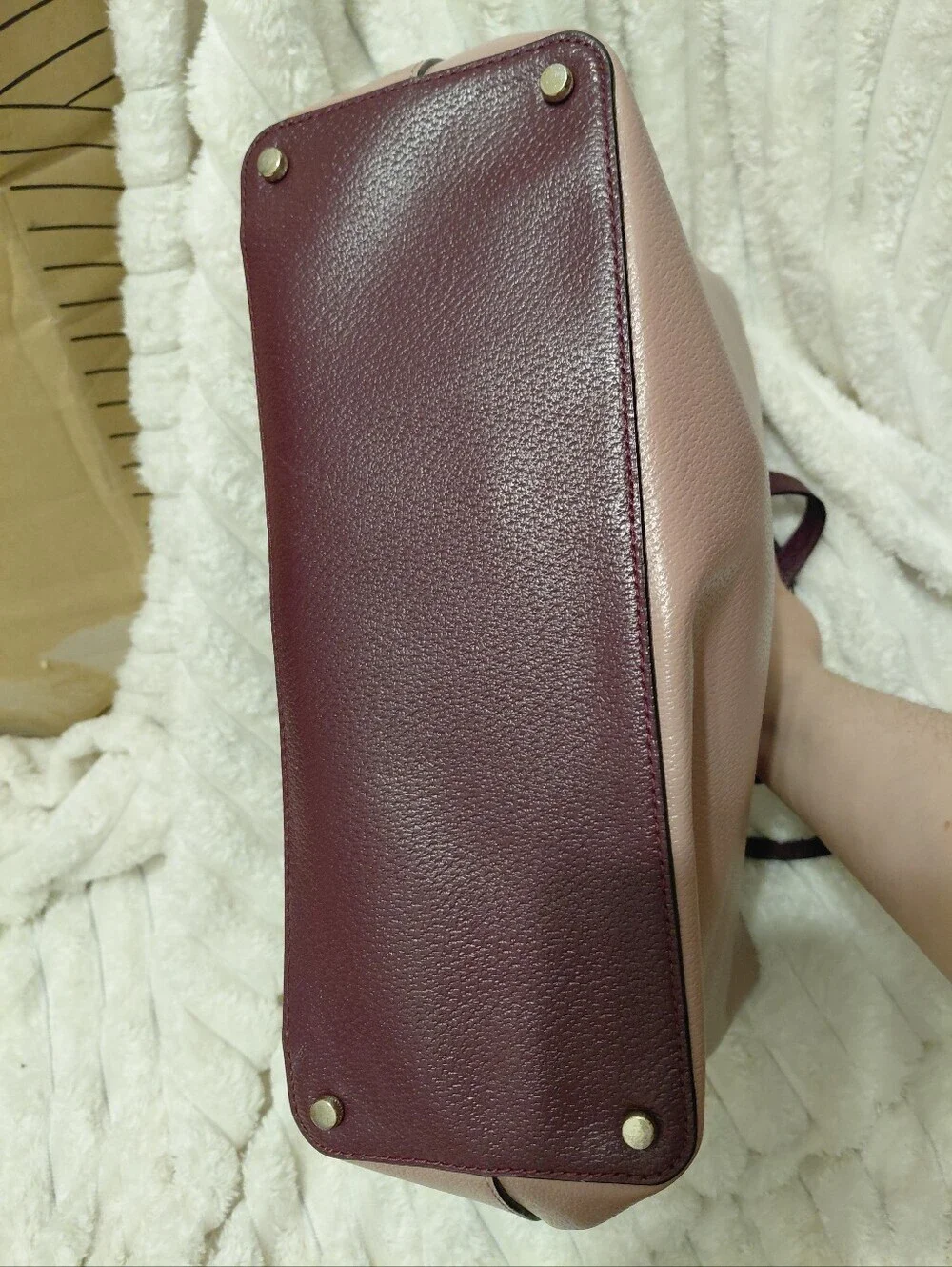 Kate Spade Grand Street Katie Large Tote Bag Purse Dusty Peony And Mullberry